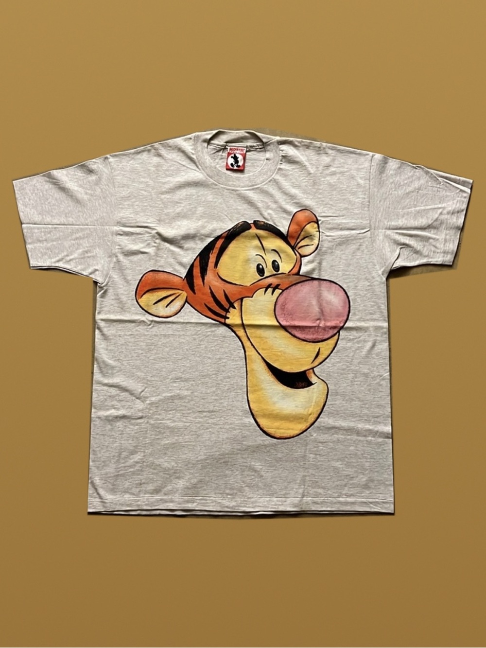 Vintage 90s Winnie The Pooh Tigger Tee Shirt Disney Mickey Big Face Print